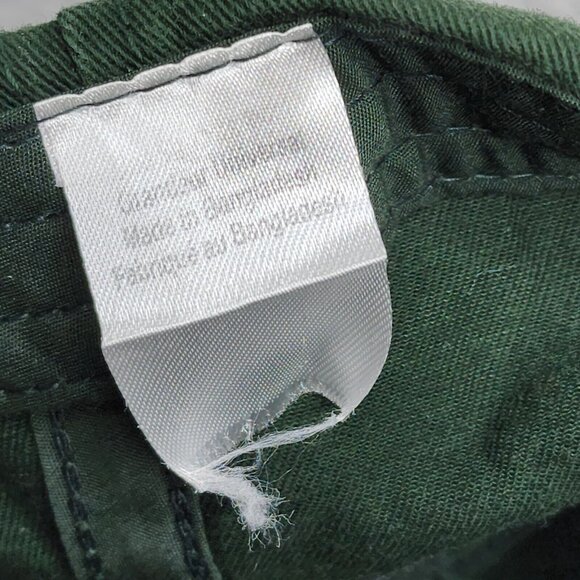 Cabelas Baseball Cap Green Adjustable Hat Embroidered Yellow Logo Strap back - Picture 5 of 5